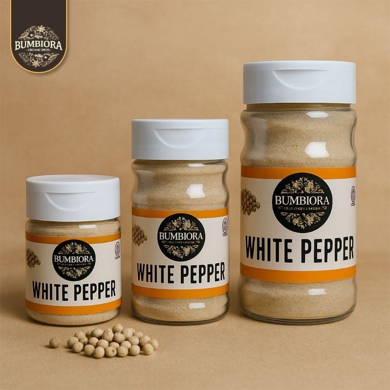 

Bumbiora - Lada Putih Bubuk 100% Asli | White Pepper Halus Premium - 90gr / 50gr / 30gr