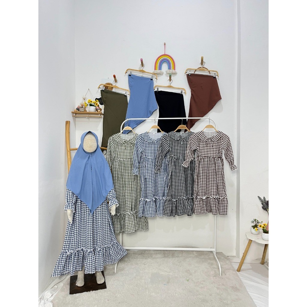 GAMIS ANAK + HIJAB ARUNDATI SMLXL BABY.CLOTH UNTUK UMUR 3-14 TAHUN GAMIS KEKINIAN GAMIS MURAH