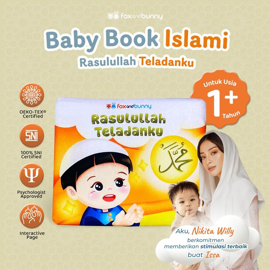 Fox and Bunny -  Baby Book Islami Tauhid series -  Buku Edukasi Bayi Anak Islami Premium - Lavie bab