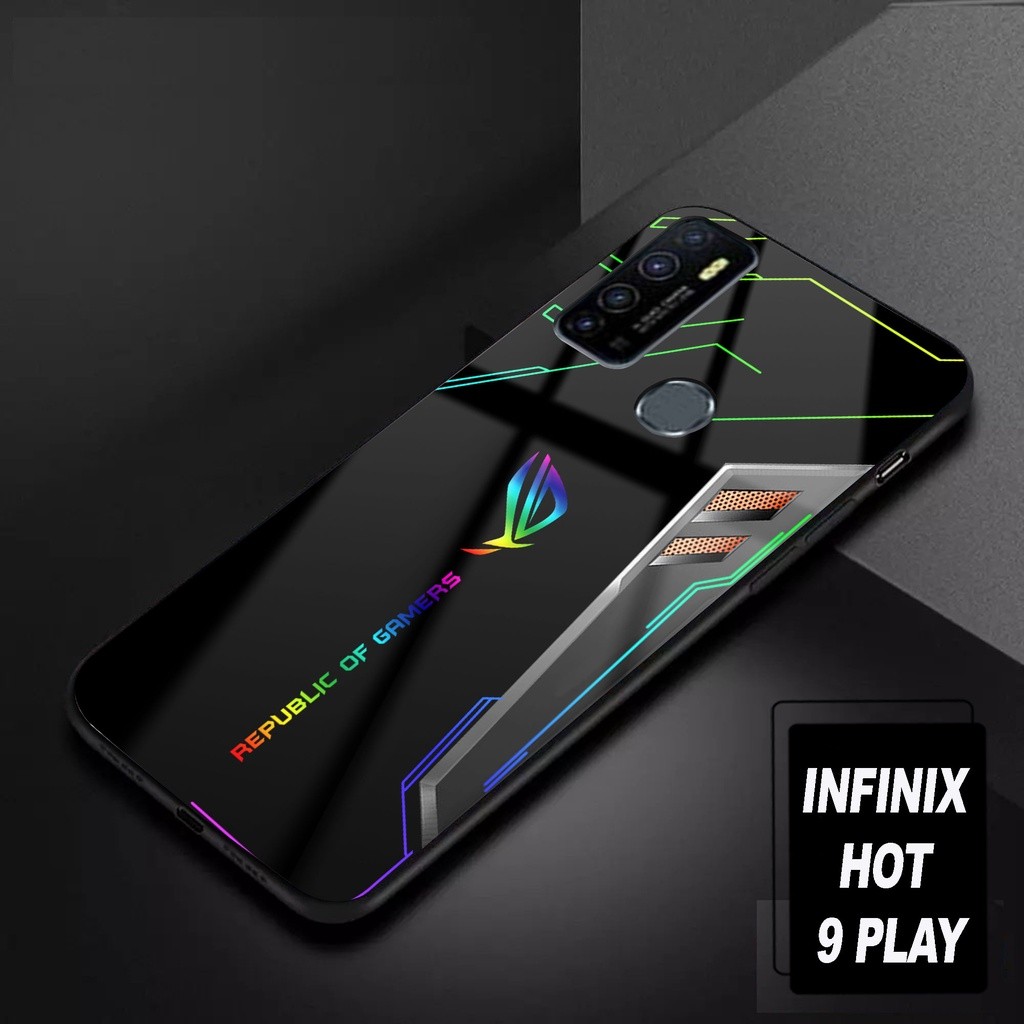 SRC Case Hardcase Infinix Hot 9 Play motif Cute ROG Sport Gamers 2D Terbaru Casing Silikon Softcase 