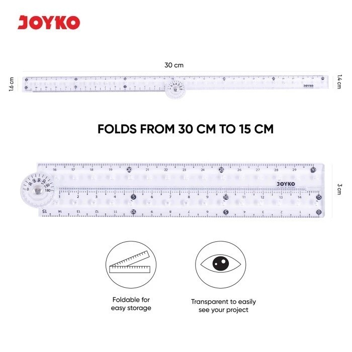 

KlikIniAja Foldable Ruler Penggaris Lipat Joyko RL-FL5