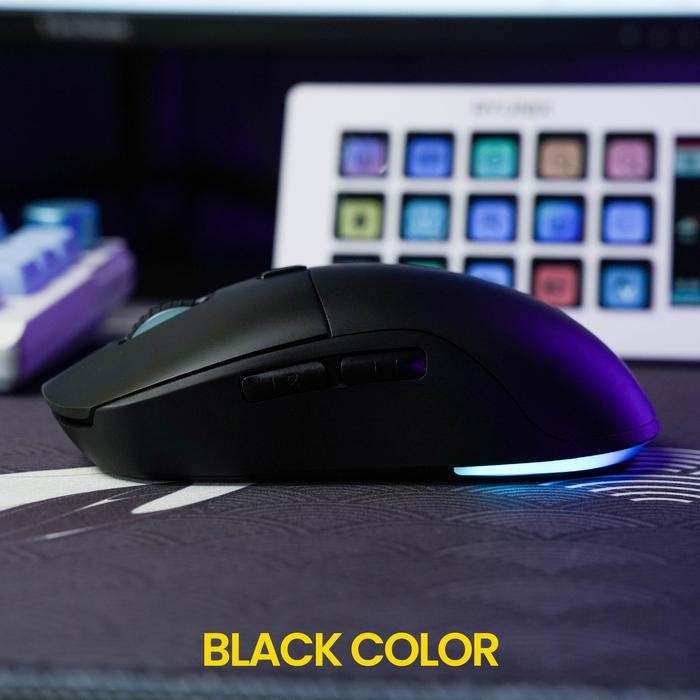Sades Ryunix Kojin MX10 Mouse Gaming Wireless Bluetooth Triple Mode Ambidextrous - Hitam