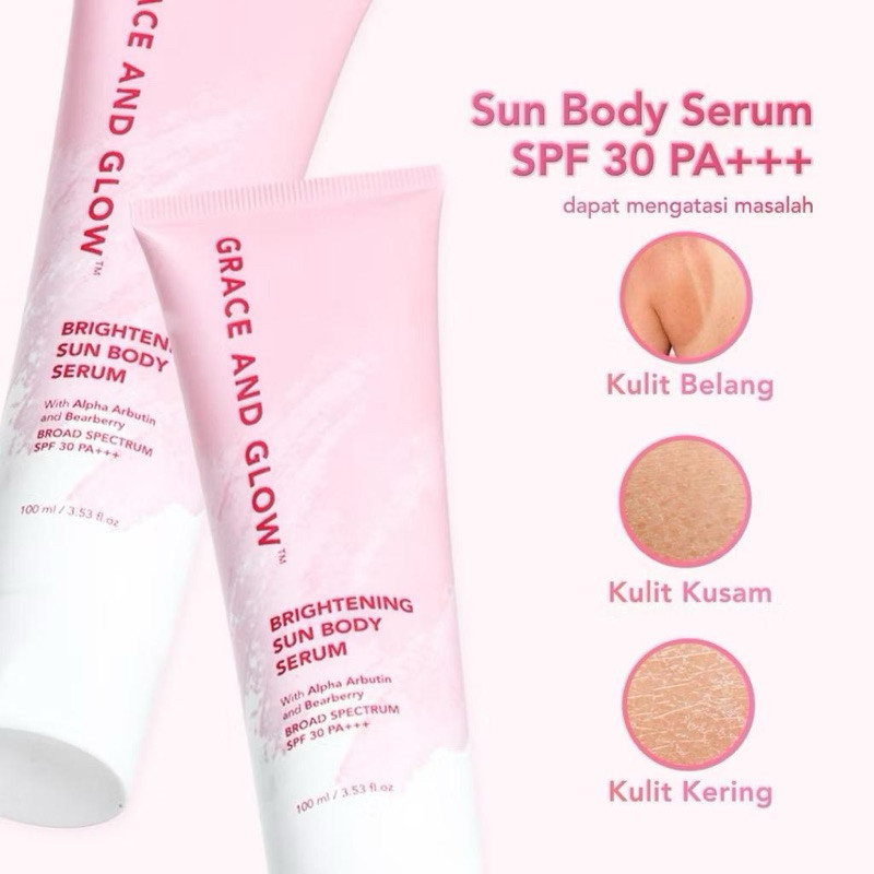 Grace and Glow Brightening Sun Body Serum SPF 30 PA+++ - grace and glow body serum