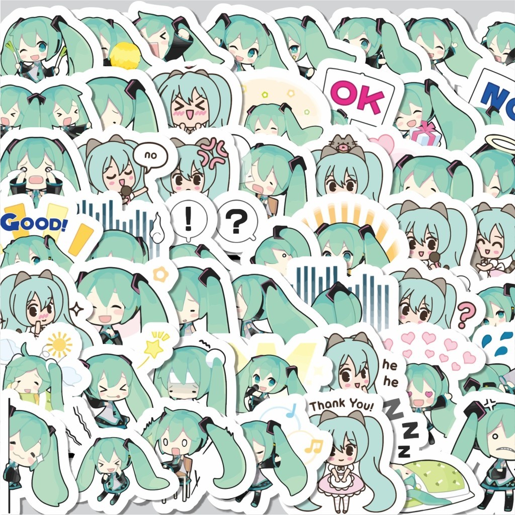 

Stiker Cutting Pack Sticker Kartun Hatsune Miku Isi 100Pcs Series Aesthetic Lucu Keren Untuk Koper Bahan Vynil