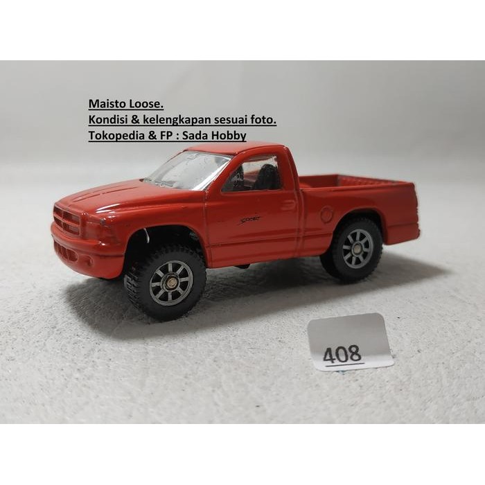 IP3... Diecast Maisto Dodge Dakota Red Unit Only 2ND
