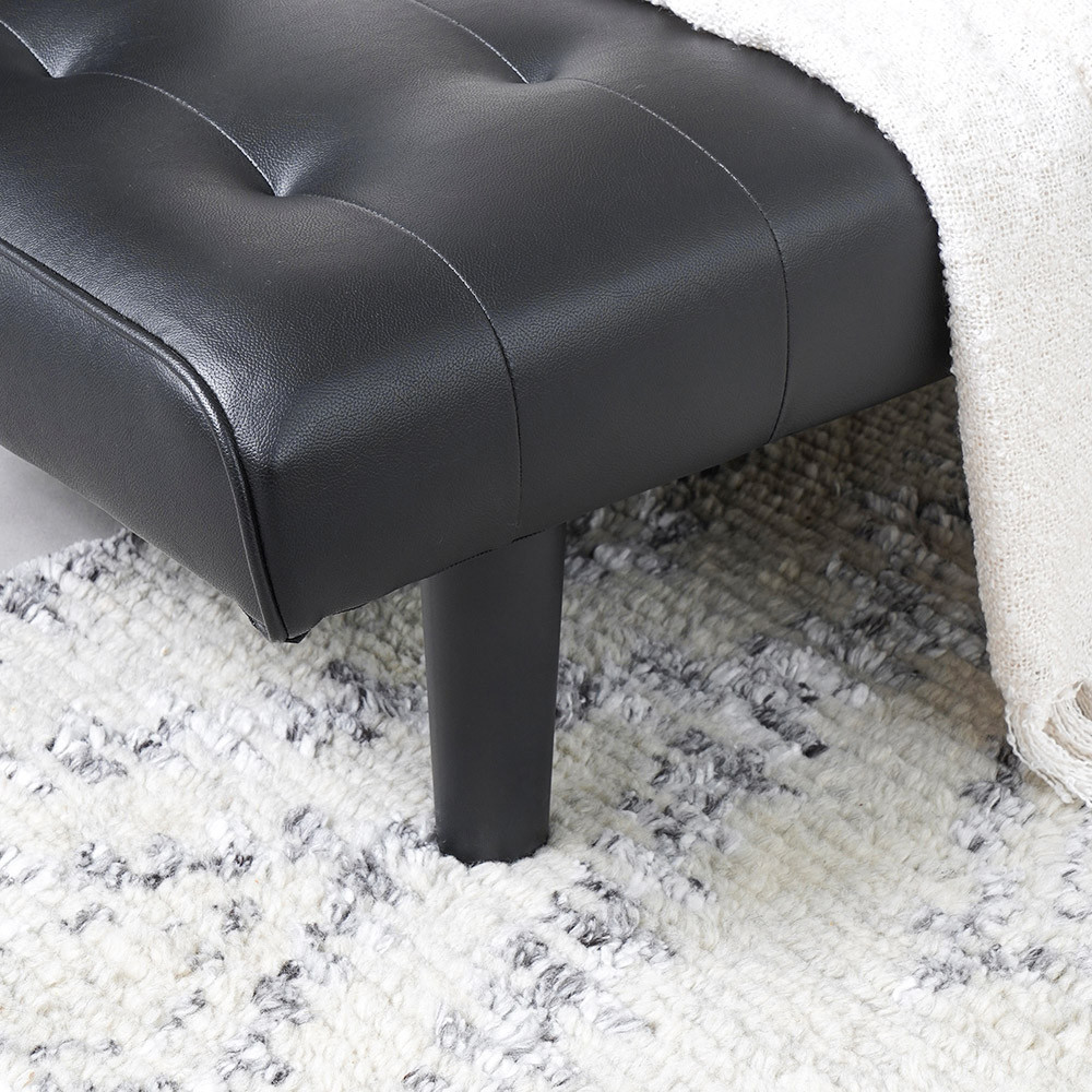 JAMIN MURAH Informa Neo Glasgow Sofa Bed Kulit - Hitam Tempat Duduk Multifungsi Sofa Tidur 2In1 Kurs