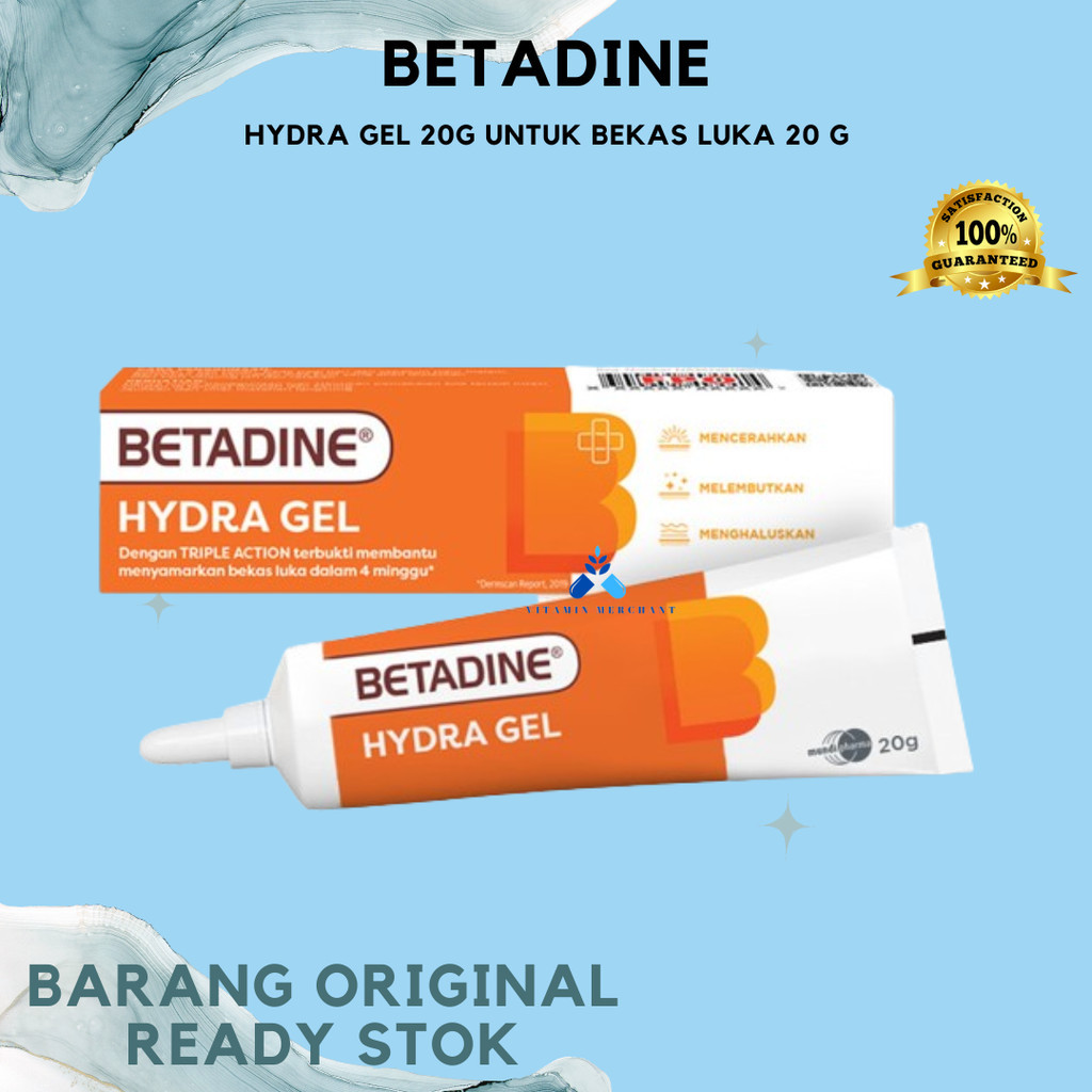 Betadine Hydra Gel 20g untuk bekas luka 20 g