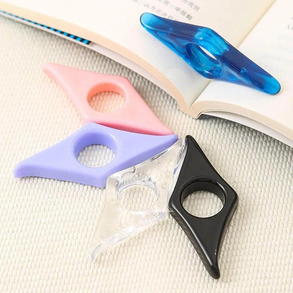 

Book Page Holder for Reading Cute Acrylic Bookmark Thumb Book Holder Book Marks Thumb Ring Book Accessories Teacher Supplies