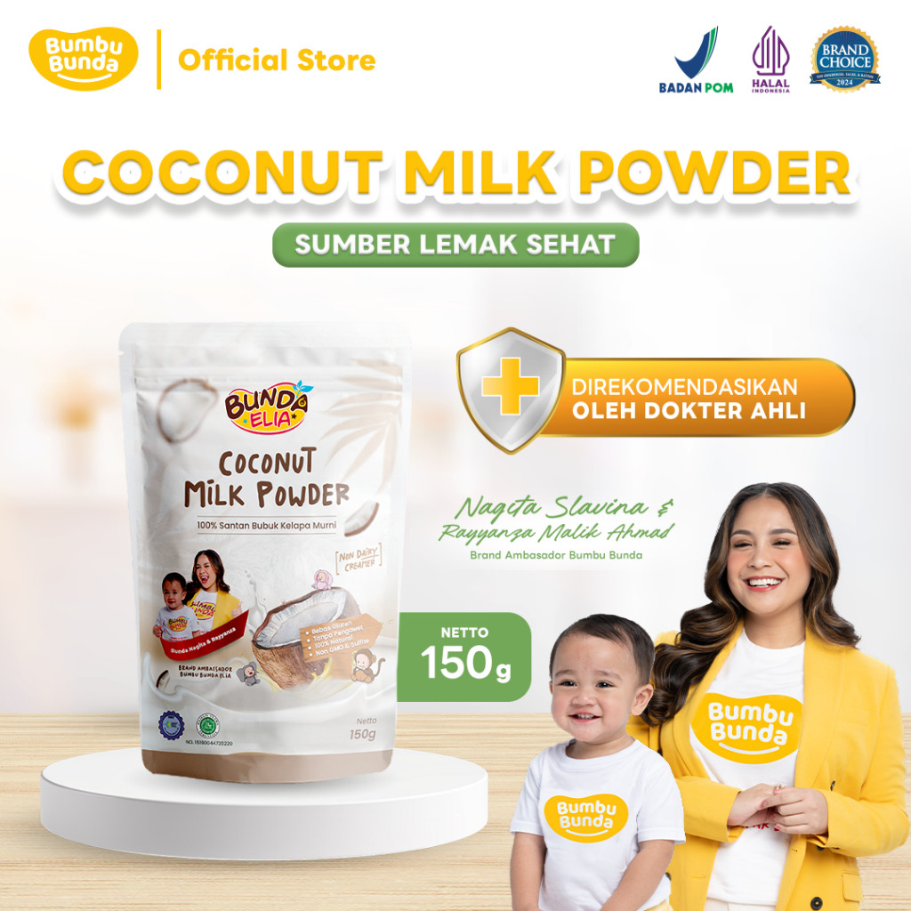 

New Bumbu Bunda Elia Coconut Milk Powder / Santan MPASI / Santan Anak / BB Booster MPASI / Santan Organik / Lemak MPASI / Lemak Bayi / Penambah Berat Badan Bayi / Penambah Berat Badan Anak dan BayiPremium