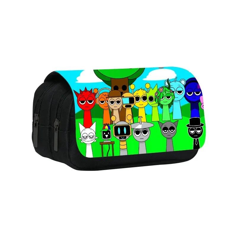 

New Sprunki Pencil Case Classic School Pen Bag for Student Large Storage Students School Gift Pencil Box Sprunki Student pen bag