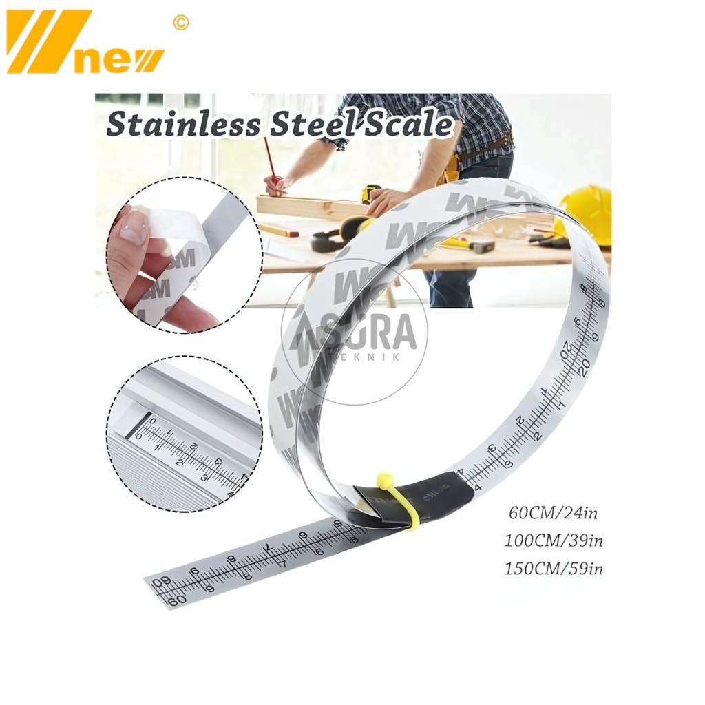 METERAN TEMPEL STAINLESS STELL ADHESIVE METRIC WNEW 0.6M 1M 1.5M