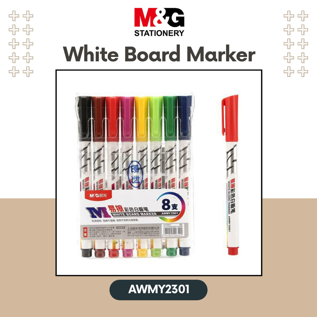 

M&G WHITEBOARD COLOUR MARKER BULLET POINT COLOR SET 0F 8 AWMY2301