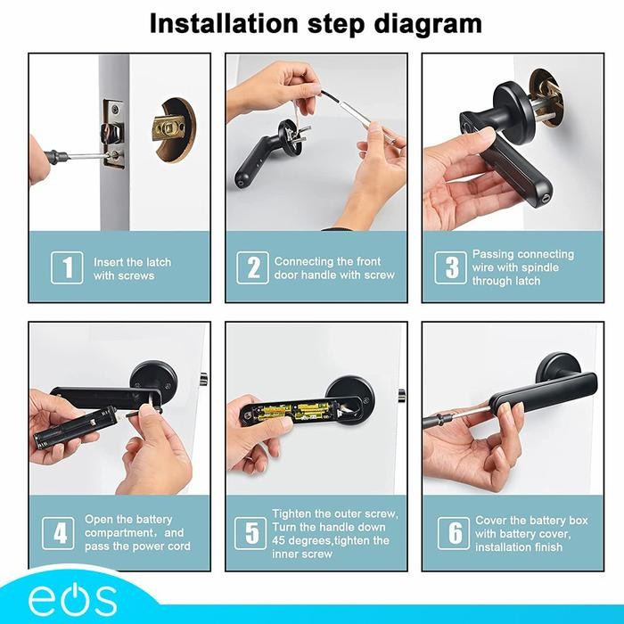 

Smart fingerprint doorlock digital kunci pintu digital - GREY Sale