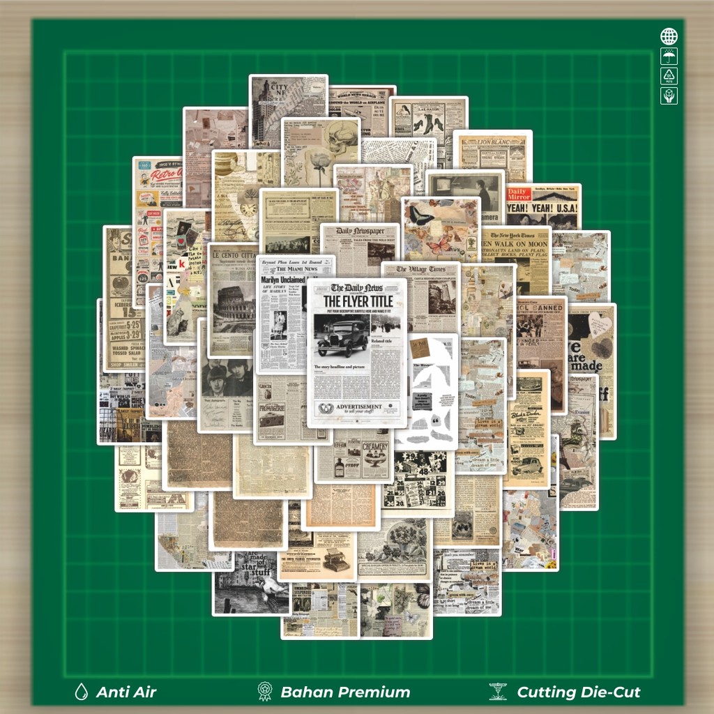 

HOT 50 PCS STIKER Stiker Retro Theme [Stiker Tema Retro] Stiker Fashion Cars Decal Dingin Kartu Album Custom Vinyl Anti Air- Sticker Aesthetic Buku Journal Koper Casing HP Tablet Laptop Helm Motor Botol Minum