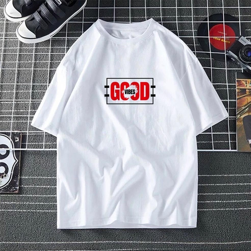 【E-KU】100% 220g Katun Getaran baik popcloset streetwear kaos wanita T-shirt pria kaos T-shirt wanita