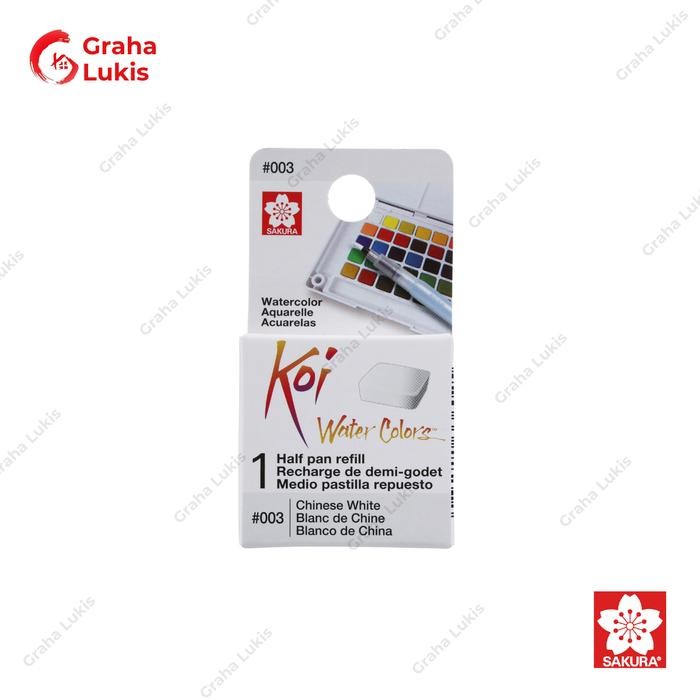 

Sakura Koi Watercolor Halfpans Refill varian 1 - 004 Ivory Black