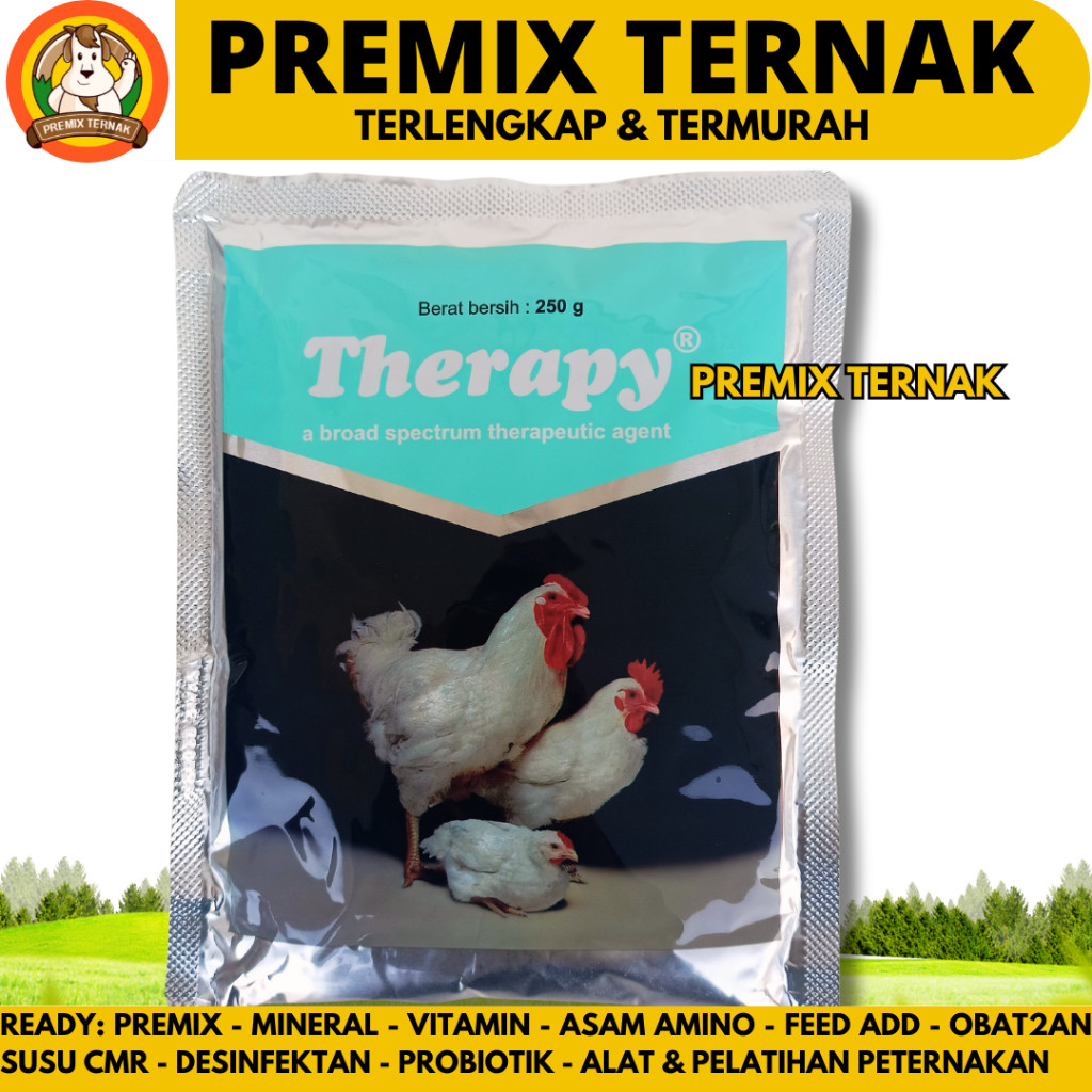 THERAPY 250 GRAM MEDION - Therapy Ayam - Obat Ayam Antibiotik Ayam Obat Crd Koksi Coryza Snot Flu Ay