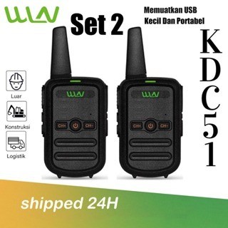 New 【COD】HT Walkie Talkie 2 Unit HT WLN UHF TwoWay WLN KD-C51 Handy Talky Mini Walkie Talkie jarak j