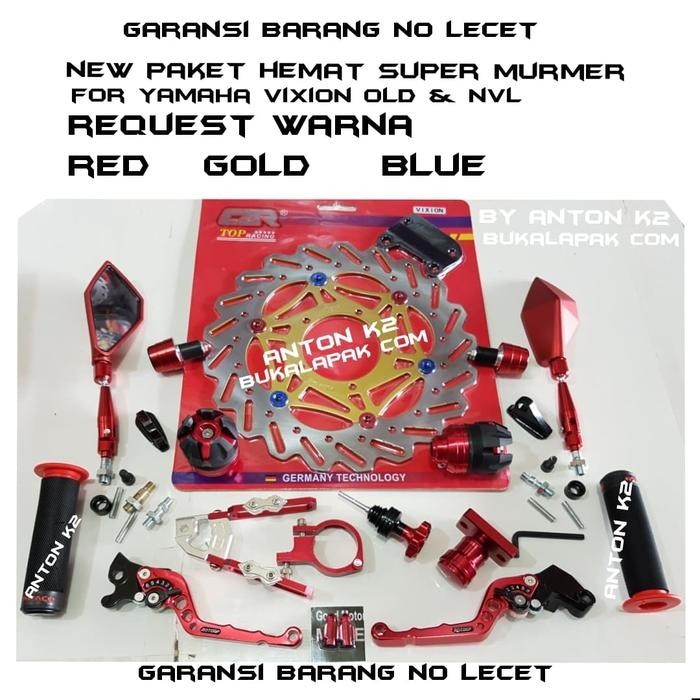 KACA SPION VIXION VARIASI 1 PAKET 10 ITEM - RED