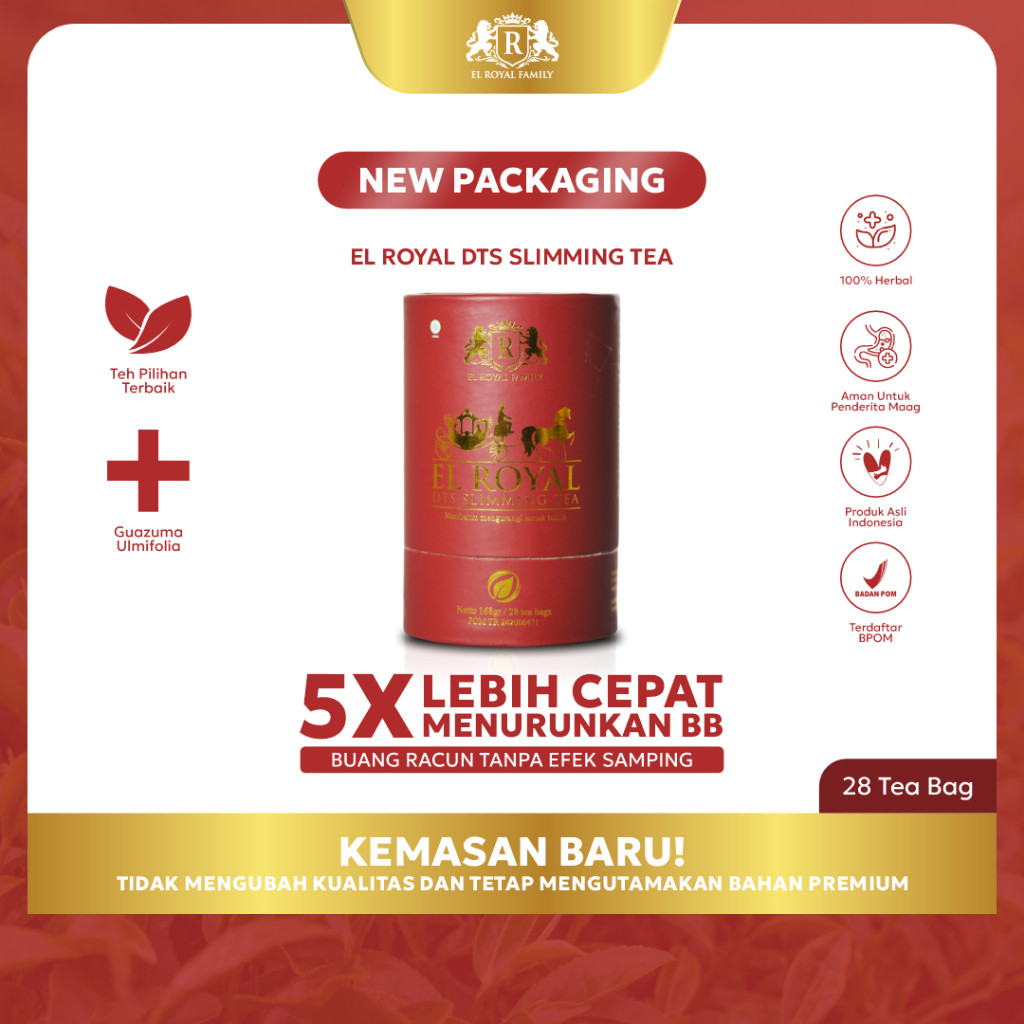 

El Royal Detox Slimming Tea - Teh Detox 1 Pcs - 5X Lebih Cepat Menurunkan BB - Solusi Langsing Sekaligus Buang Racun Tanpa Efek Samping