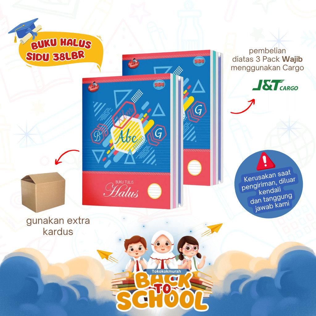 

BUKU TULIS HALUS SIDU 38 PER PACK ISI 10 PCS