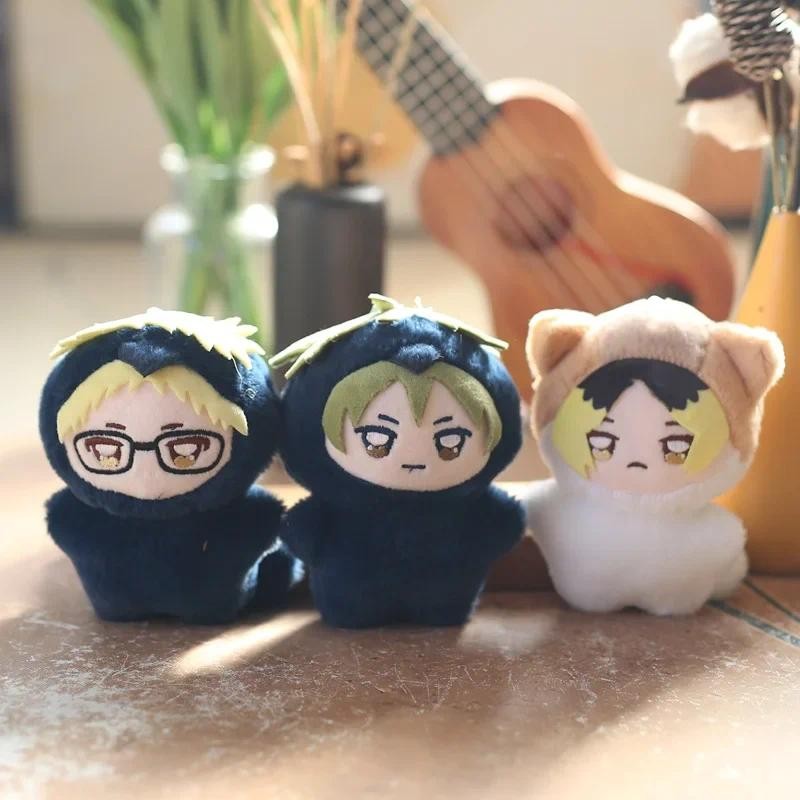 12cm Volleyball Plush toys Keyring Haikyuu Hinata Shoyo Tobio Kageyama Stuffed anime Dolls Pendant G