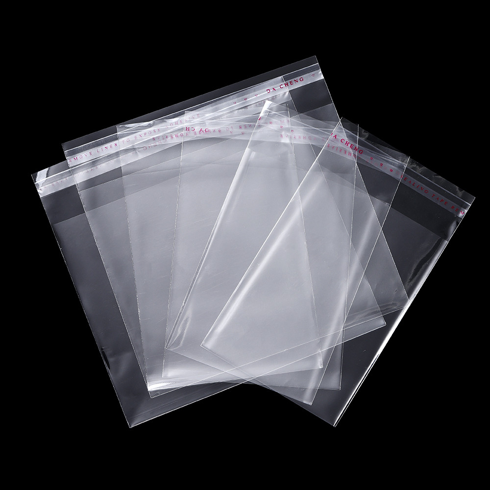 

100pcs/lot Transparent Self Adhesive Seal Bags OPP Plastic Cellophane Bags Gifts Bag & Pouch Jewelry Packaging Bags