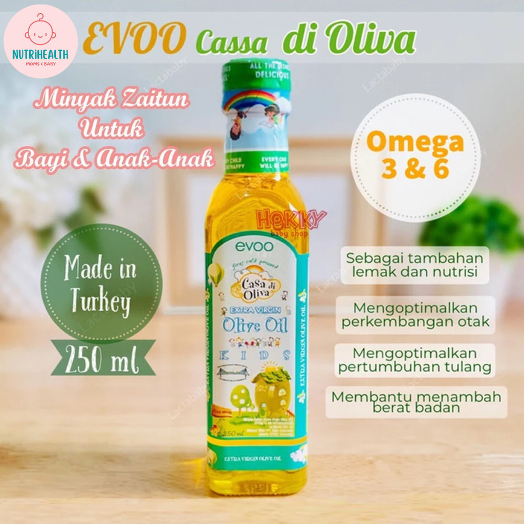 

Evoo Casa Di Oliva Extra Virgin Olive Oil Minyak Zaitun MPASI Bayi Minyak Sehat Anak 250 ml