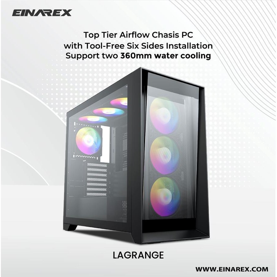 EINAREX LAGRANGE ITX, MICRO ATX, ATX, E-ATX Gaming PC Case