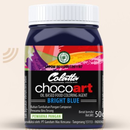 

Colatta Chocoart Bright Blue / Oil Based Food Colour - 50 Gram