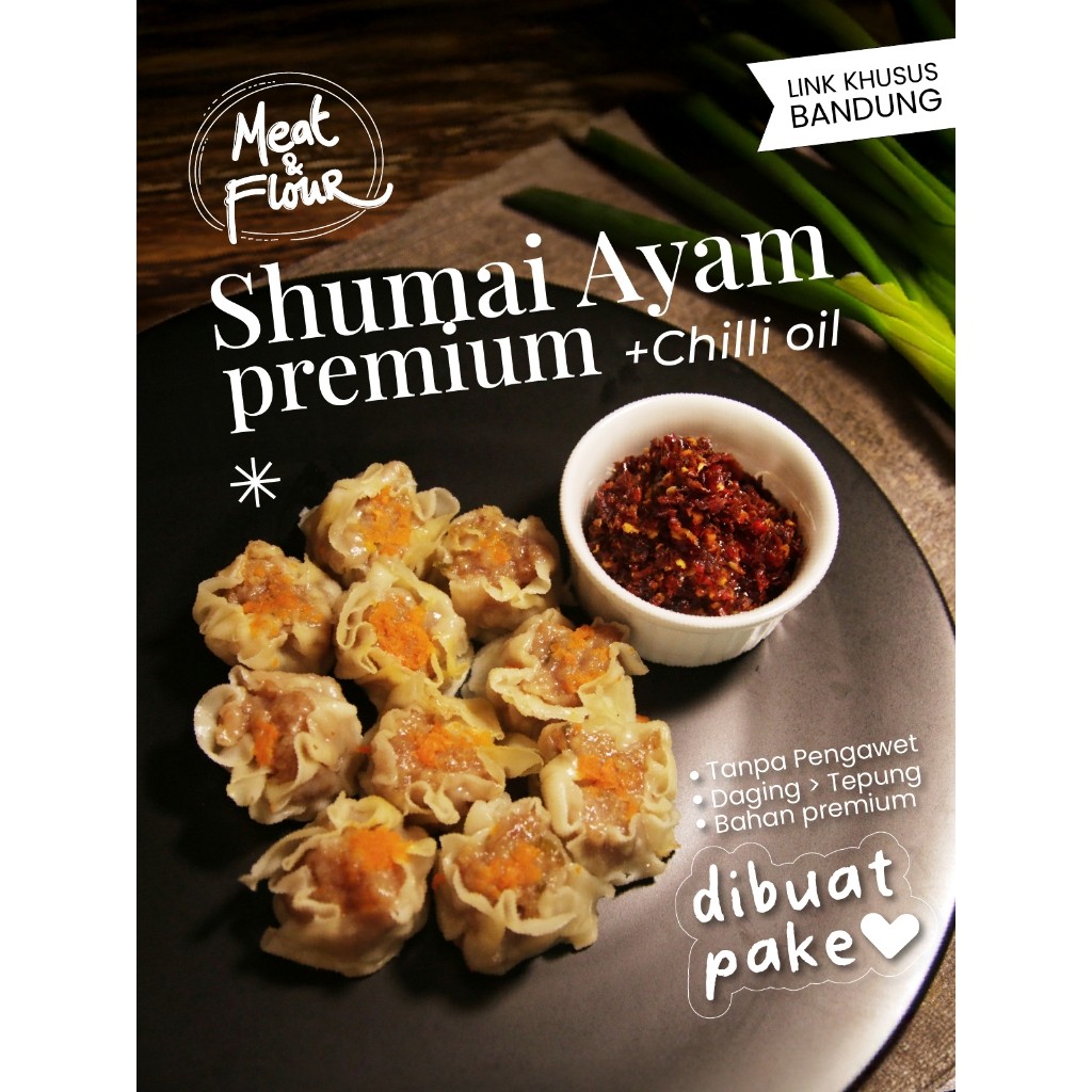 

Siomay Frozen Ayam Special / Shumai / Dimsum dengan chili oil 1 pack isi 10 / Dimsum/ Bandung only