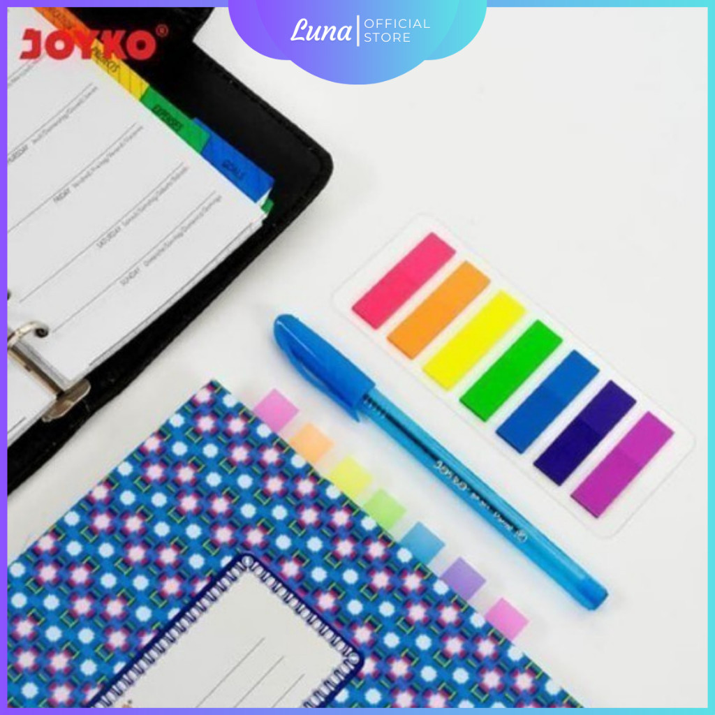 

Indeks Mark Penanda Panah Kertas Sticky Notes Joyko Arrow Rainbow 7 Warna