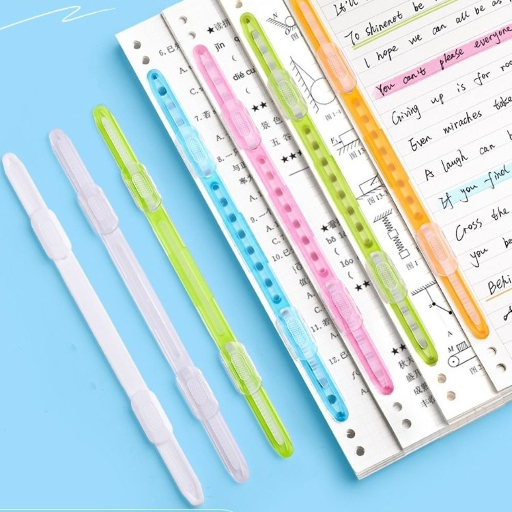 

12pcs Binding Clips Strip Kawaii 2 Hole Loose Leaf Clips A4 Paper Fasteners DIY Scrapbook File Folder Notebook Accessories