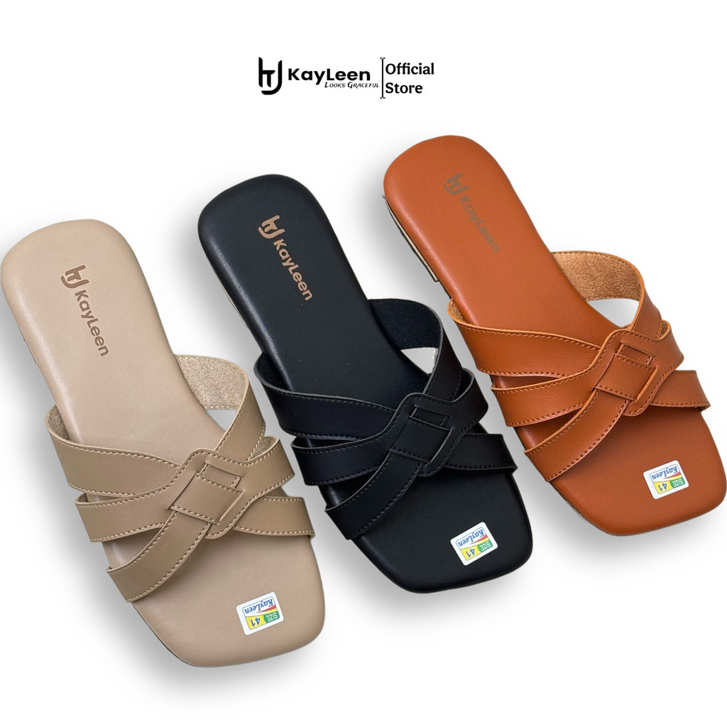KAYLEEN Sandal Big Size Teplek Slip On Wanita