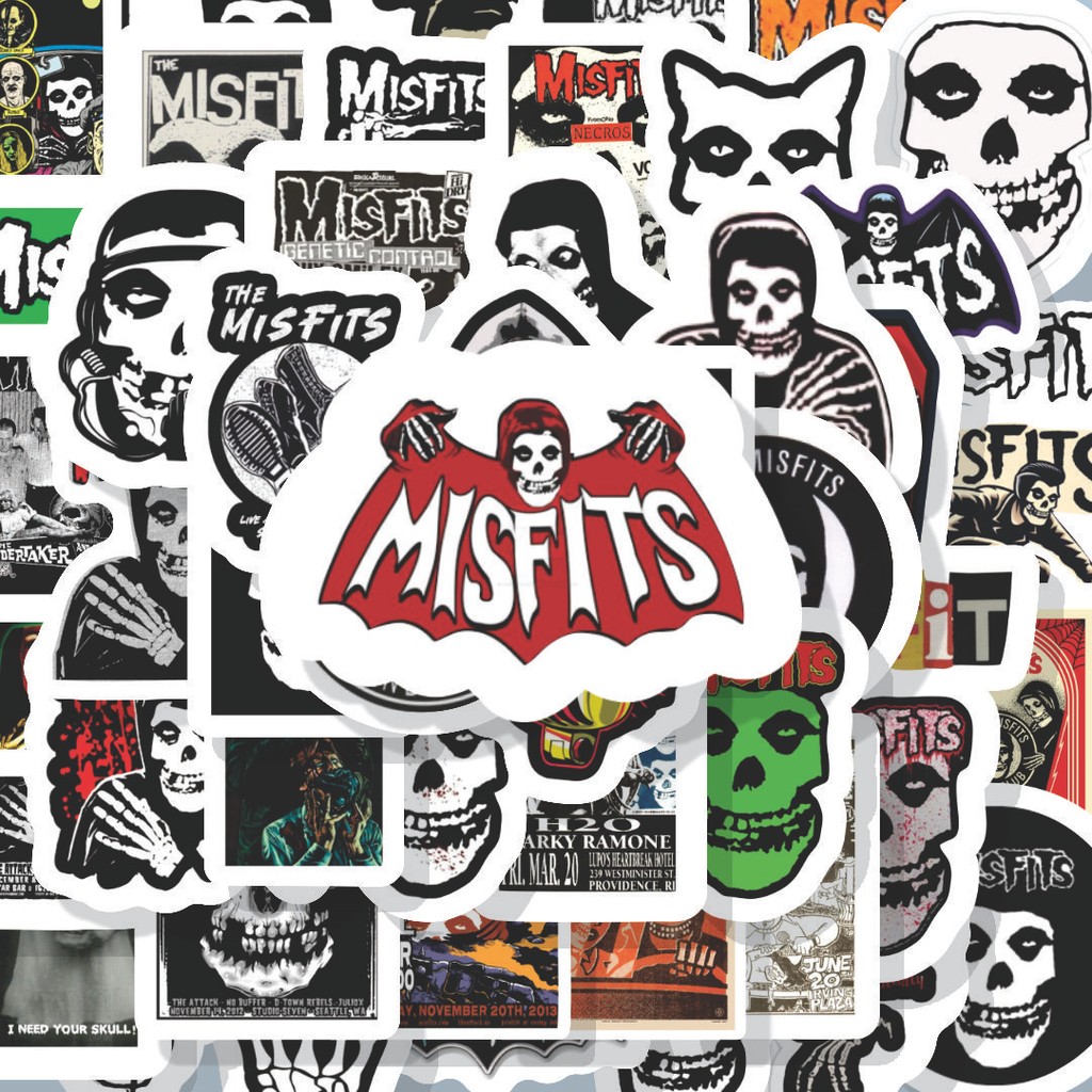 

100PCS Lucu Stiker Band The Misfits Stiker Aesthetic Stiker Anti Air Stikers Berperekat Waterproof sticker decal buat Motor Helm Buku Journal Koper Casing HP Laptop Botol Minum Hadiah anak