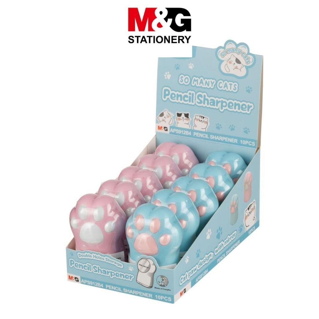 

M&G Sharpener Double Holes Pencil So Many Cats /Rautan 2 Lubang Motif Cats Paws APS912B4