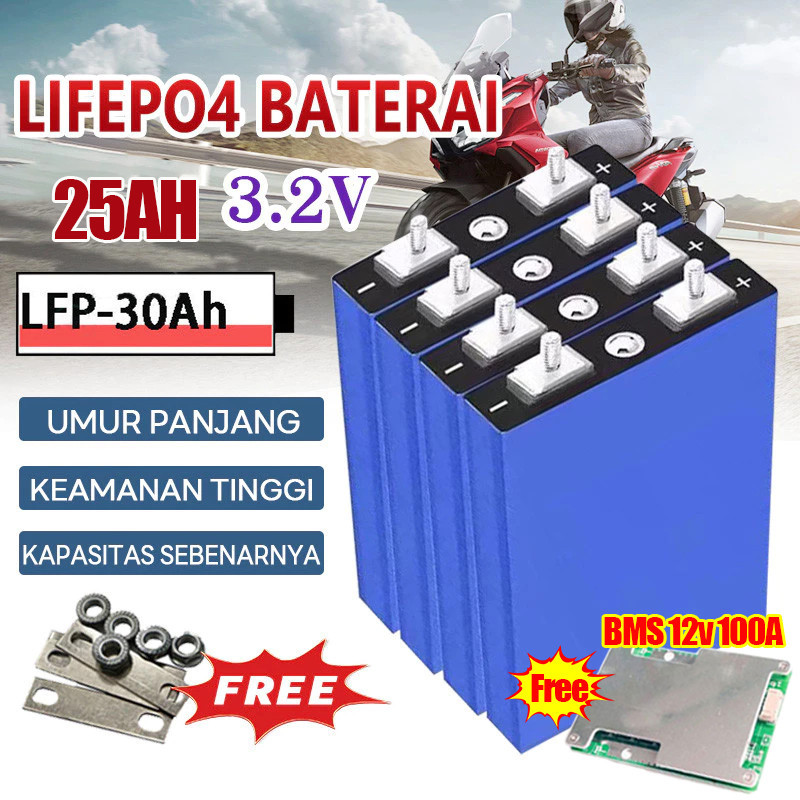 UPS WATERPROOF BMS lifepo4 Baterai12V【30Ah/120ah CATL/BYD Baru Lifepo4 Baterai】3.2V 30Ah/25ah /120ah