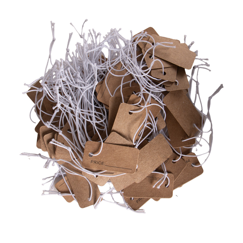 

100PCS 4X2CM Kraft Blank Vintage Diy Handmade Personalized Label Packaging Price Labels Wedding Party Gift Decoration Tags