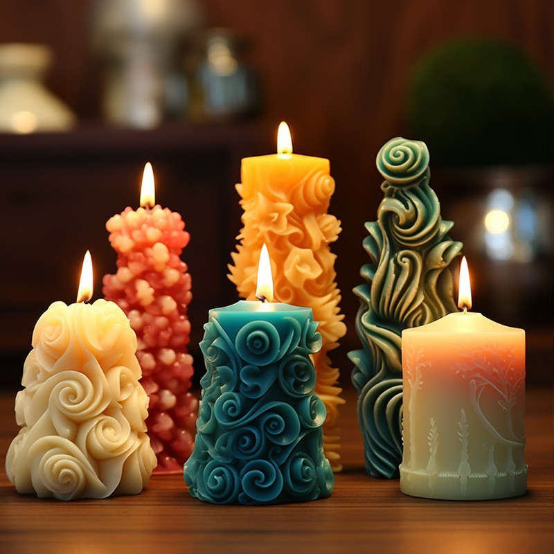 

DIY Handmade Christmas Pattern Cylindrical Candle Silicone Mold Sculpture Pattern Cylindrical Candle Silicone Mold