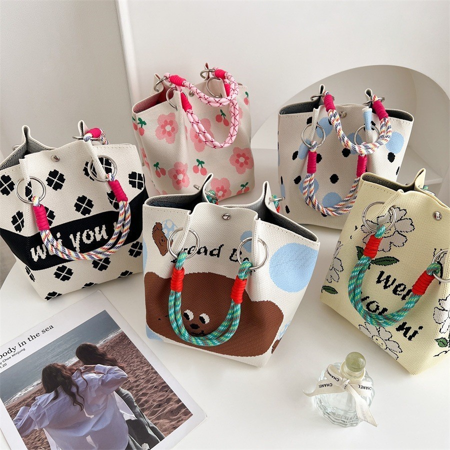 Tas Rajut Knitted Mini Bag Korea Tas Fashion Korea Wanita Kekinian