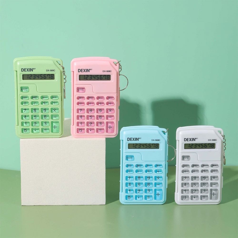 

Professional Plastic Flip Cover Calculator Cute 8-Digit Math Calculator Portable Accounting Calculator Office