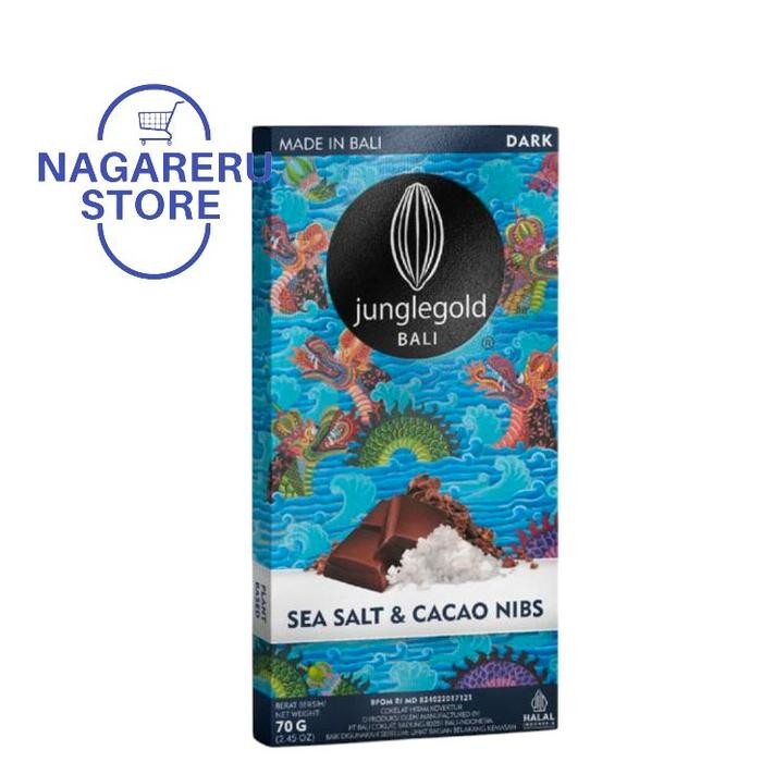 

Junglegold bali sea salt and cacao nibs (cokelat hitam kovektur) 70gr