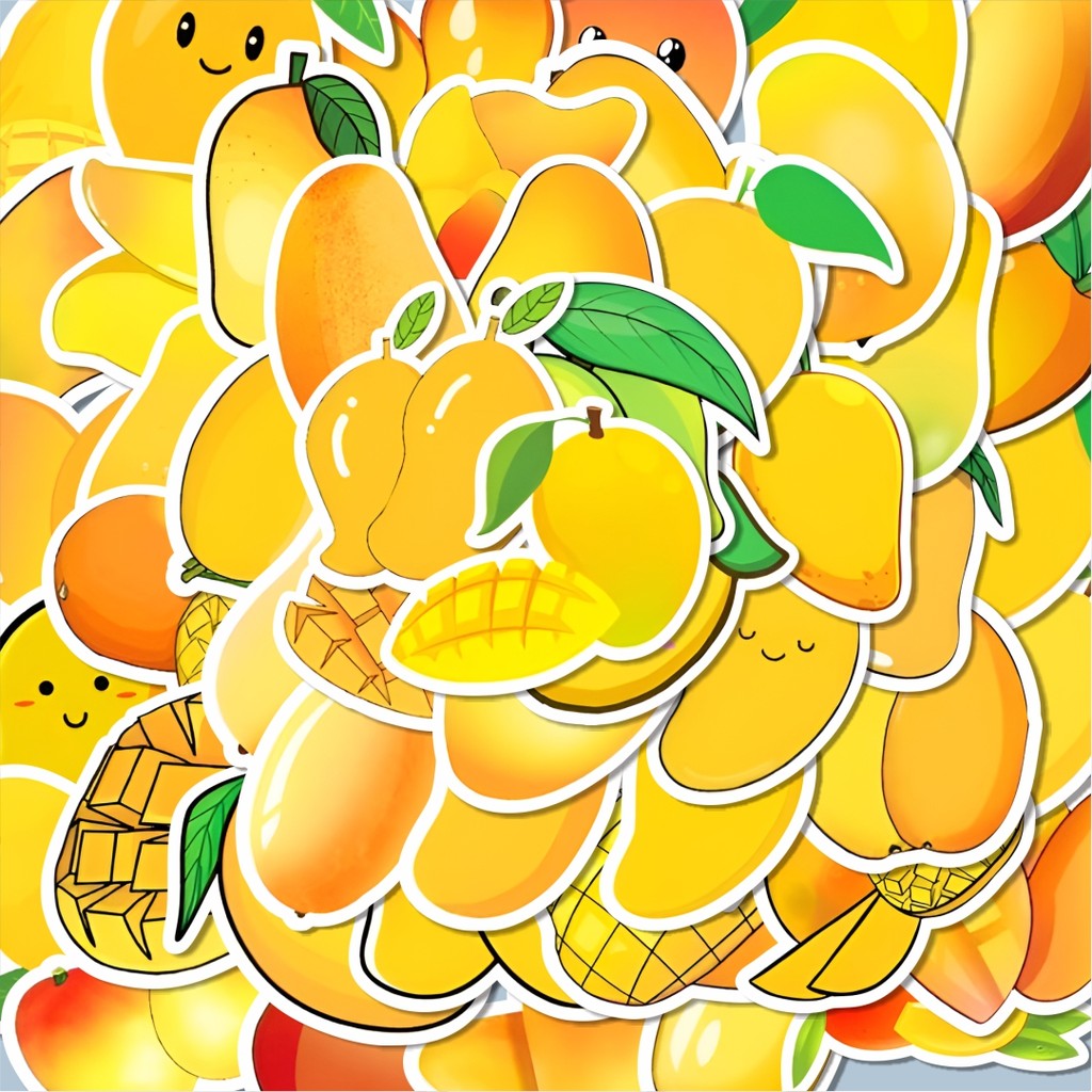 

100PCS Lucu Stiker Orange Mango [Buah Mangga Jeruk] Stiker Aesthetic Stiker Anti Air Stikers Berperekat Waterproof sticker decal buat Motor Helm Buku Journal Koper Casing HP Laptop Botol Minum Hadiah anak