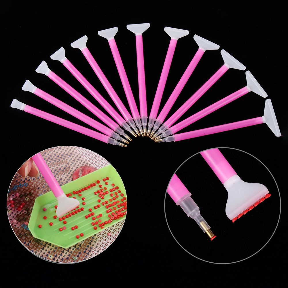 

13Pcs Pen Head Point Drill Pen Replacement Diamond Painting Tool DIY Cross Stitch Accessories Embroidery Crafts Quick Cases Tool