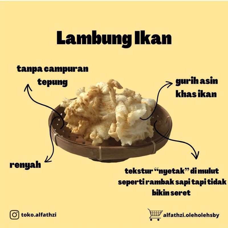 

Oleh-Oleh Surabaya Krupuk Lambung Ikan/Rambak Katak 250gr