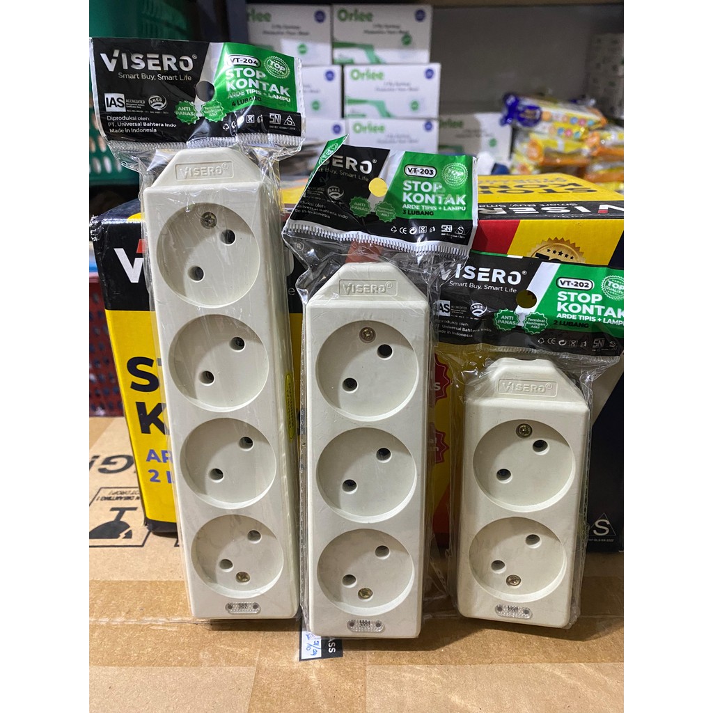 Stop Kontak Arde Tipis 2/3/4 Lubang Tanpa Kabel Stop Kontak Tanpa Kabel