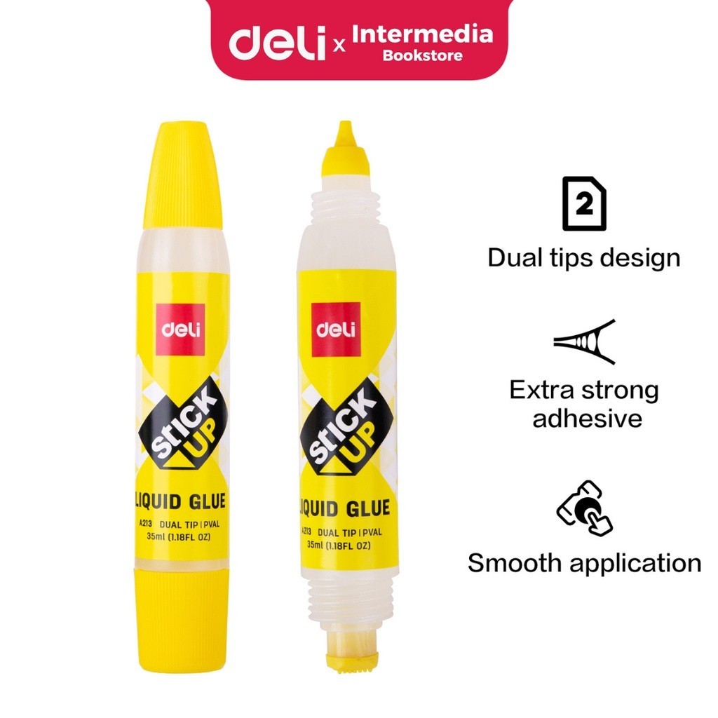

Deli EA21310 Liquid Glue / Lem Cair Transparan 35ml dengan 2 Aplikator, Super Kuat, Cepat Kering