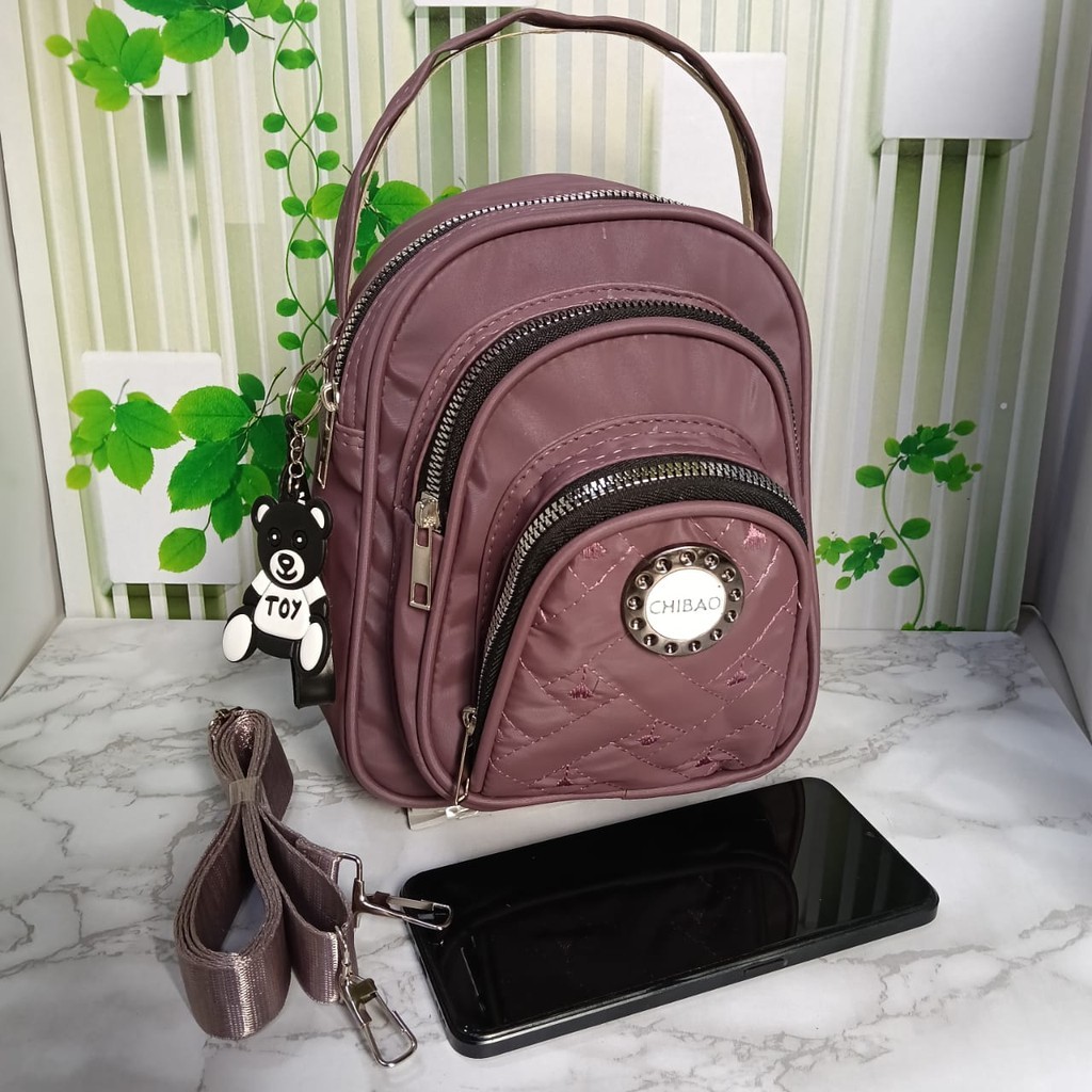 tas chibao wanita/tas ransel selempang wanita kekinian
