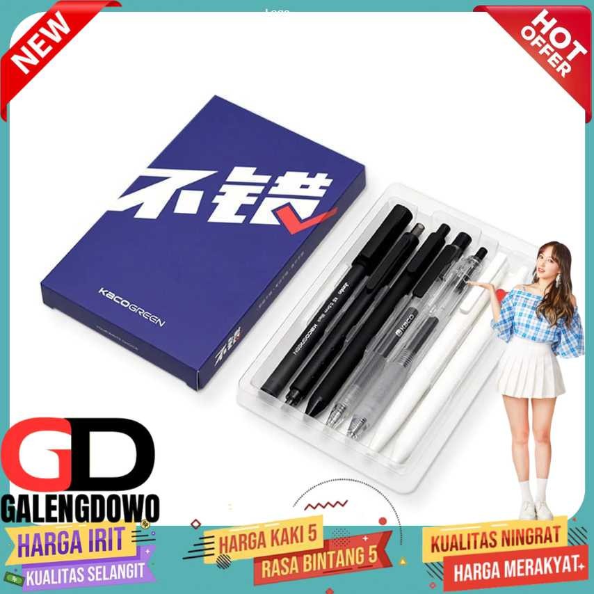 

Kaco Right Choice Set Pena Pulpen Gel 0.5mm Tinta Hitam 7PCS - K100