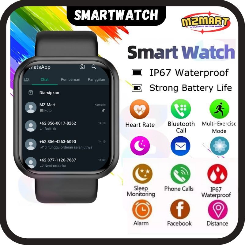 Jam Tangan Hp Pintar Android Digital Smartwatch Imo Anak Pria Wanita Dewasa Sport Bluetooth Notif Wh